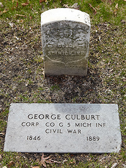 George Culburt, 5th MI Co. G Grave Photo ©2014 Look Around You Ventures, LLC. 